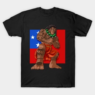 Samoan Pride Samoa Flag Polynesian Haka Dance T-Shirt